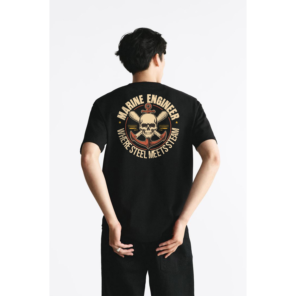 Kaos Distro Teknik Mesin Dan Sistem Kapal | Marine Engineer - Where Steel Meets Steam Short T Shirt
