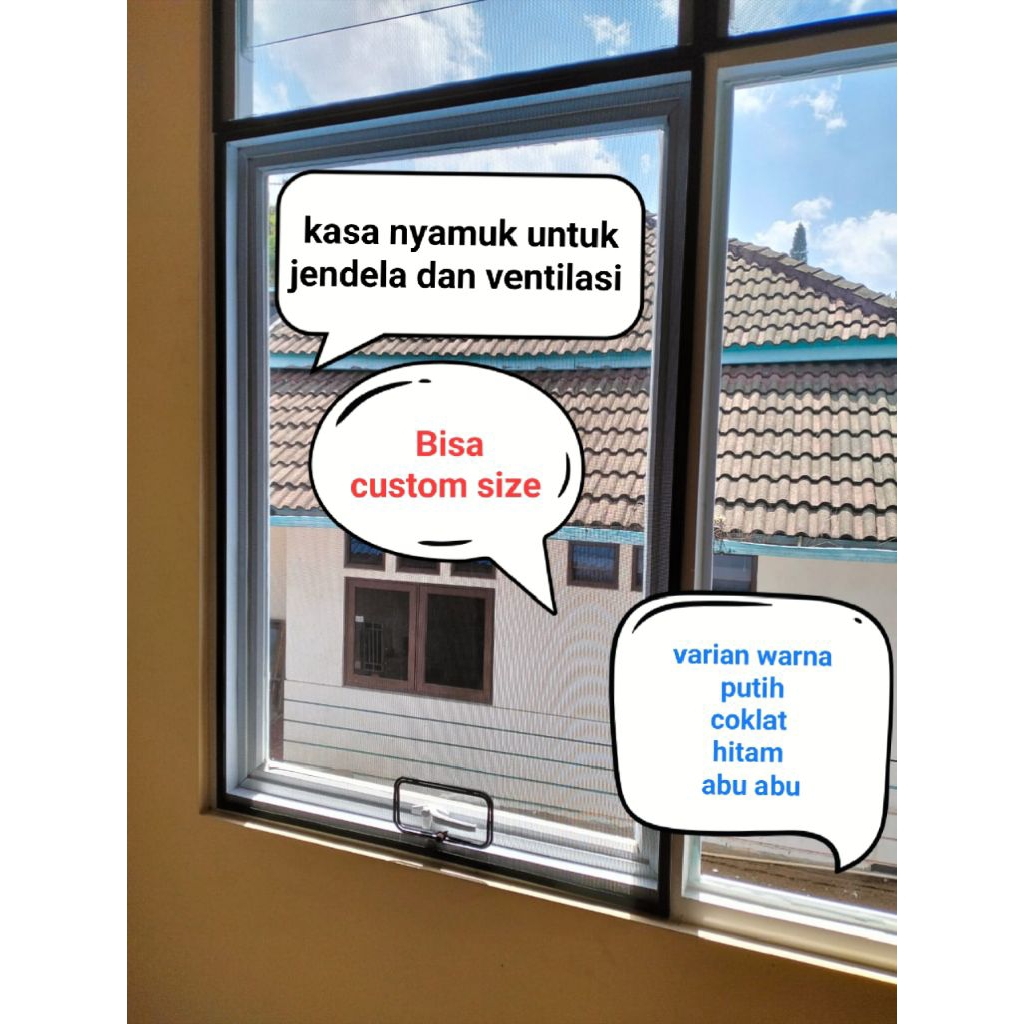 kawat nyamuk jendela kasa fiber glas bisa custom size