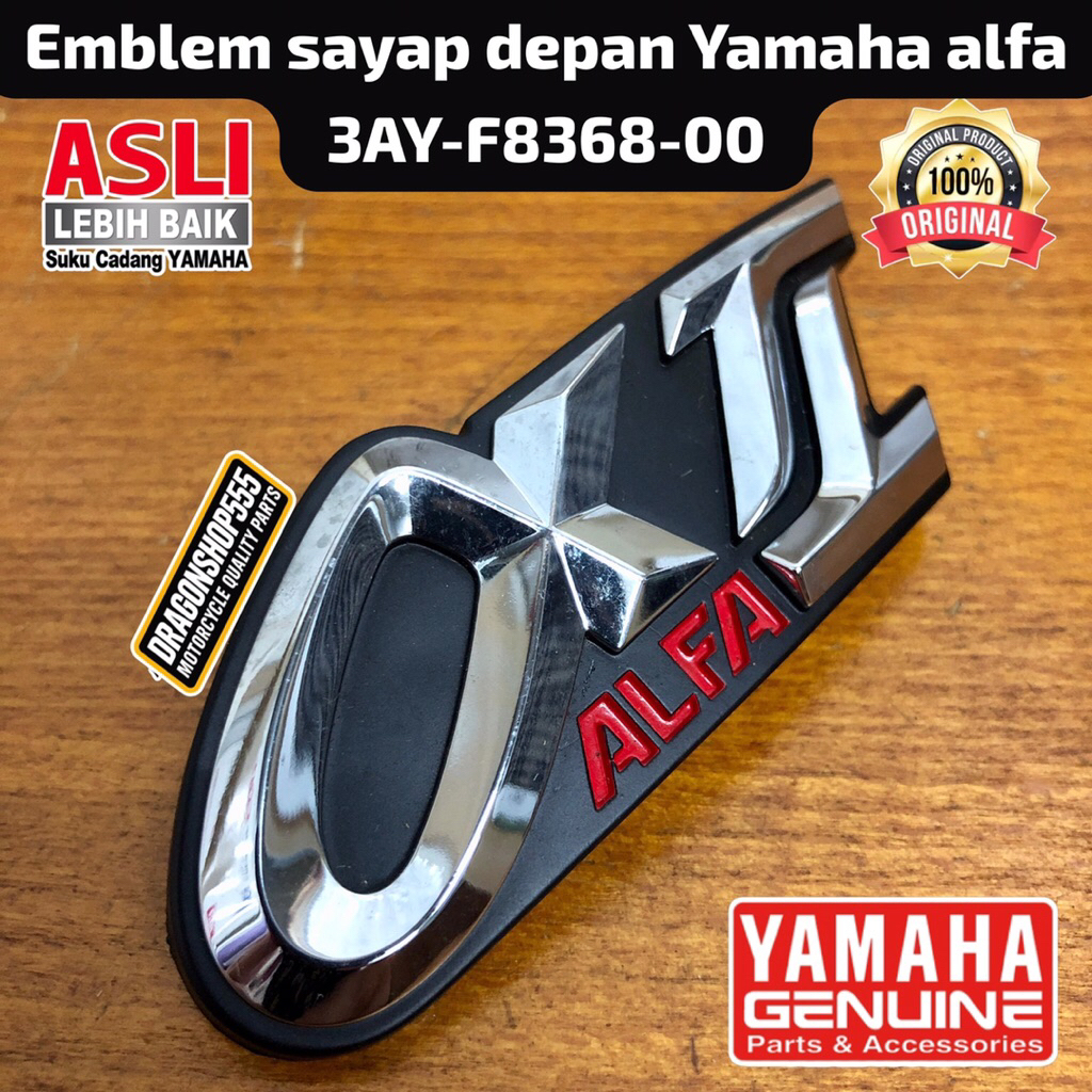 EMBLEM SIMBOL COVER BODY YAMAHA ALFA ALFA II R ORIGINAL NOS 3AY-F8368-00
