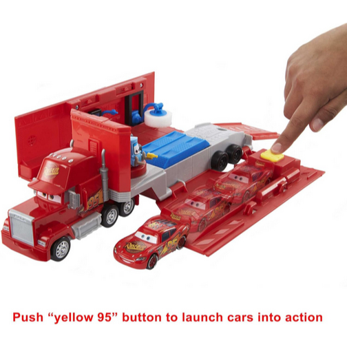 Mattel Disney and Pixar Cars Transforming Mack Playset, 2-in-1 Toy Truck & Tune-Up Station with Laun