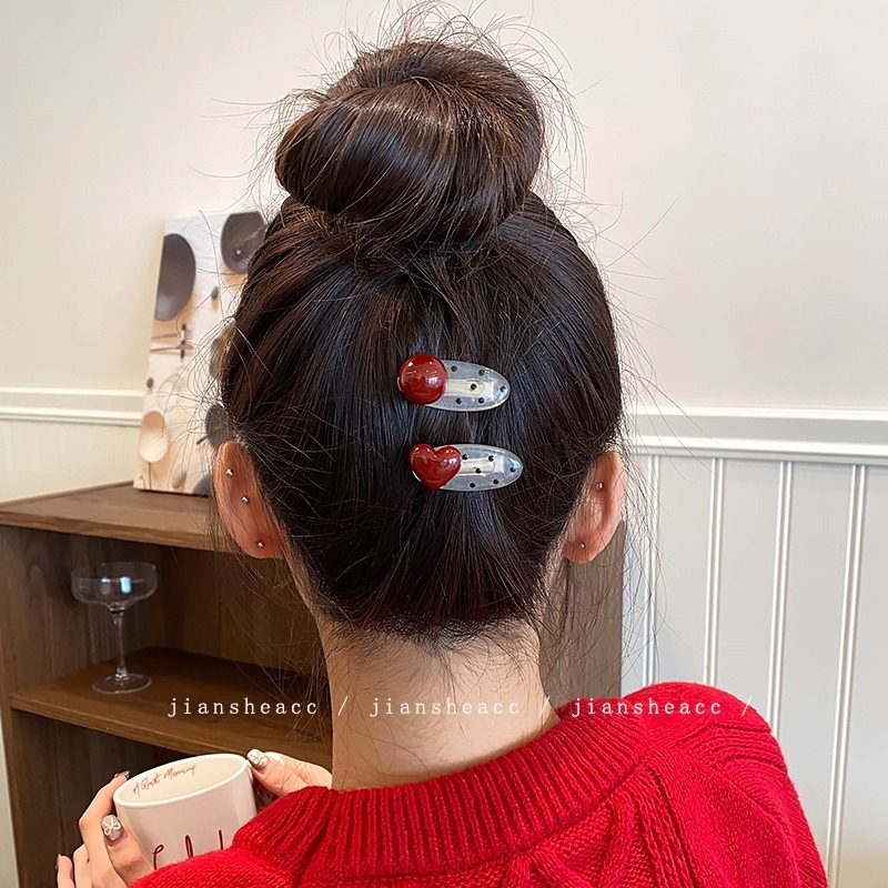 Jepit rambut Korea,Aksesoris Rambut Anak,Aksesoris Rambut Red Dot