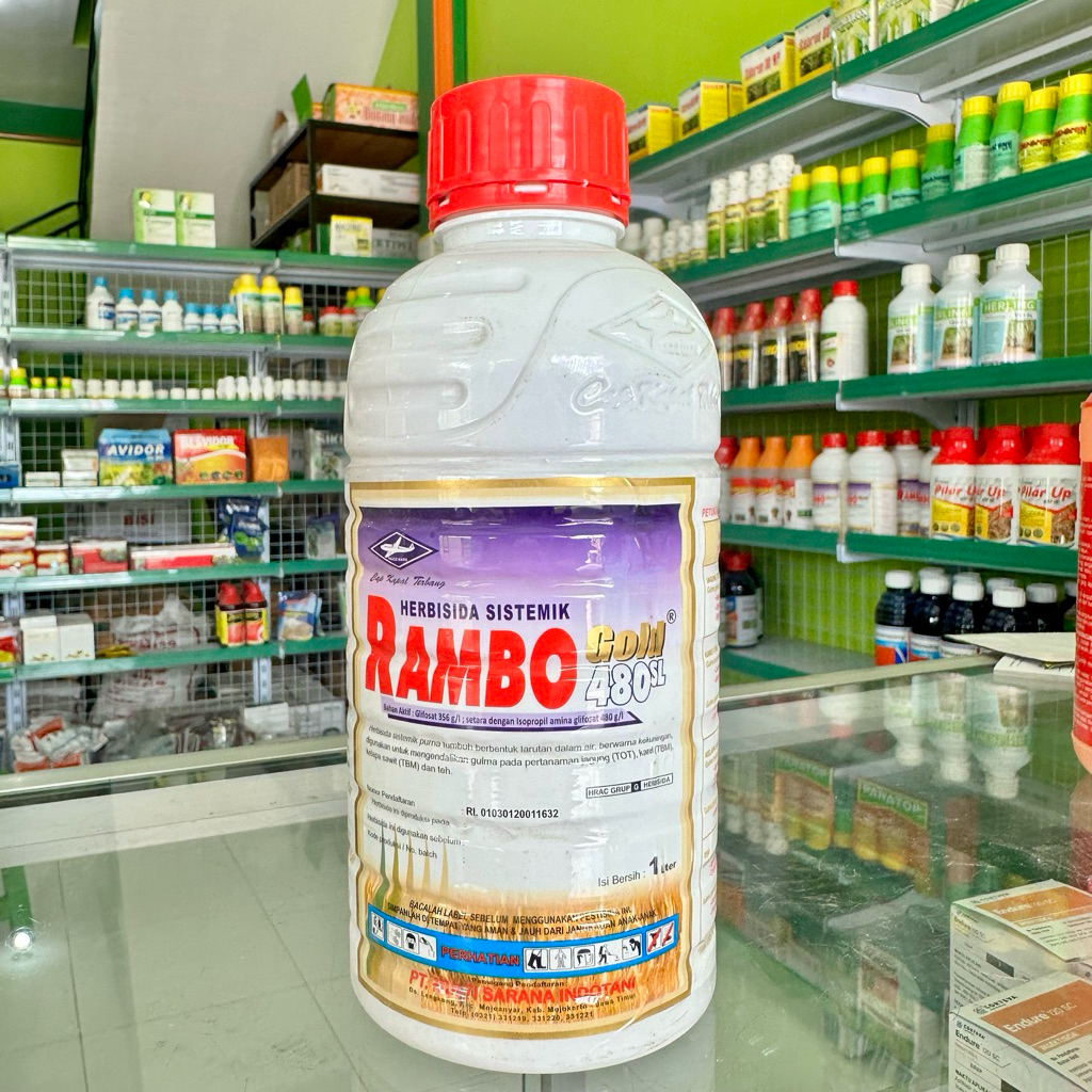 Herbisida RAMBO GOLD 480 1 Liter - Herbisida Sistemik Mati Akar Rambo