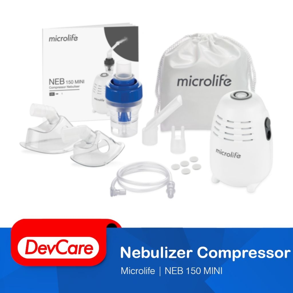 MICROLIFE NEB150 Mini Compressor Nebulizer Alat Terapi Uap Compact Garansi 5 Tahun
