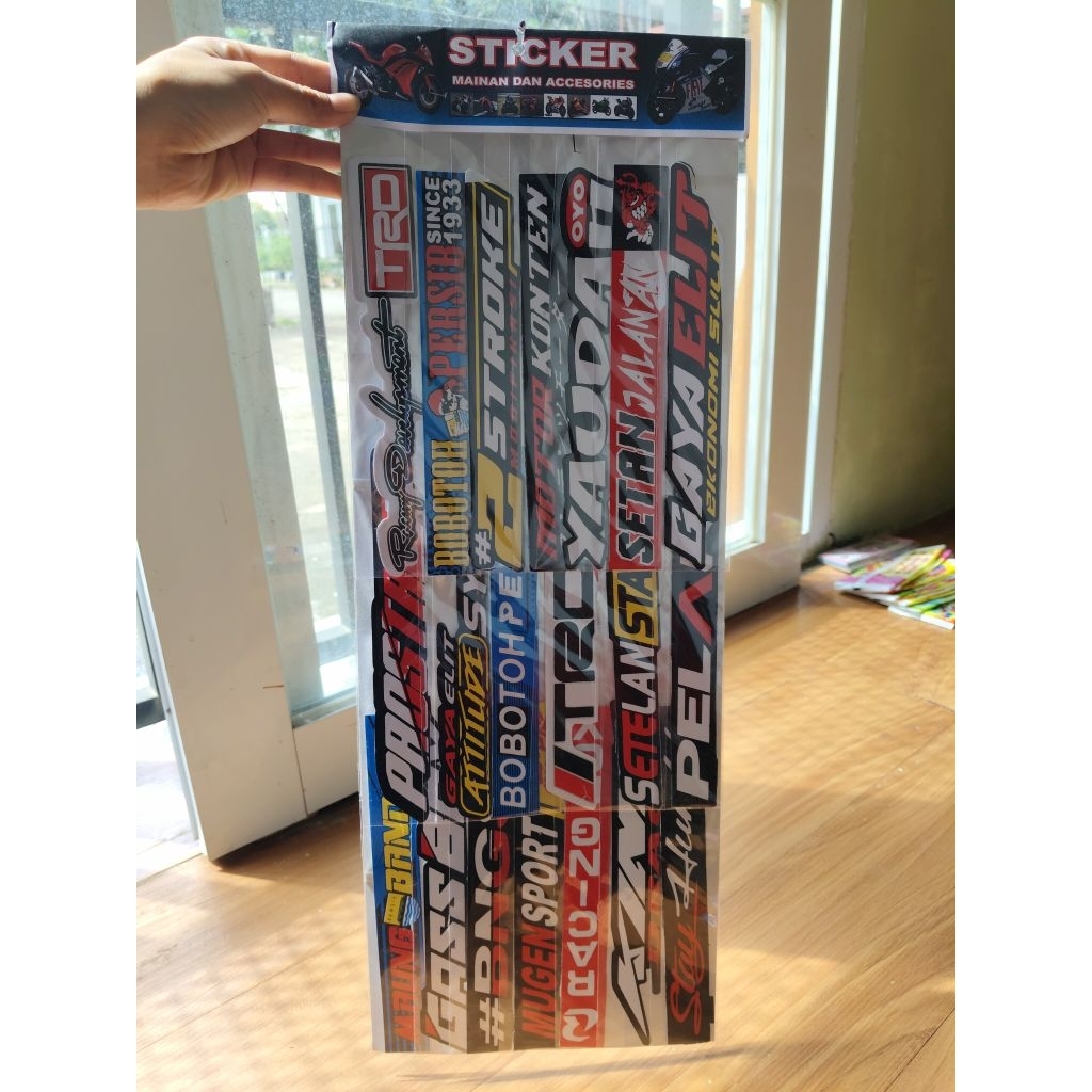 20pcs / stiker mainan / sticker aksesoris / stiker motor mobil / stiker permanen