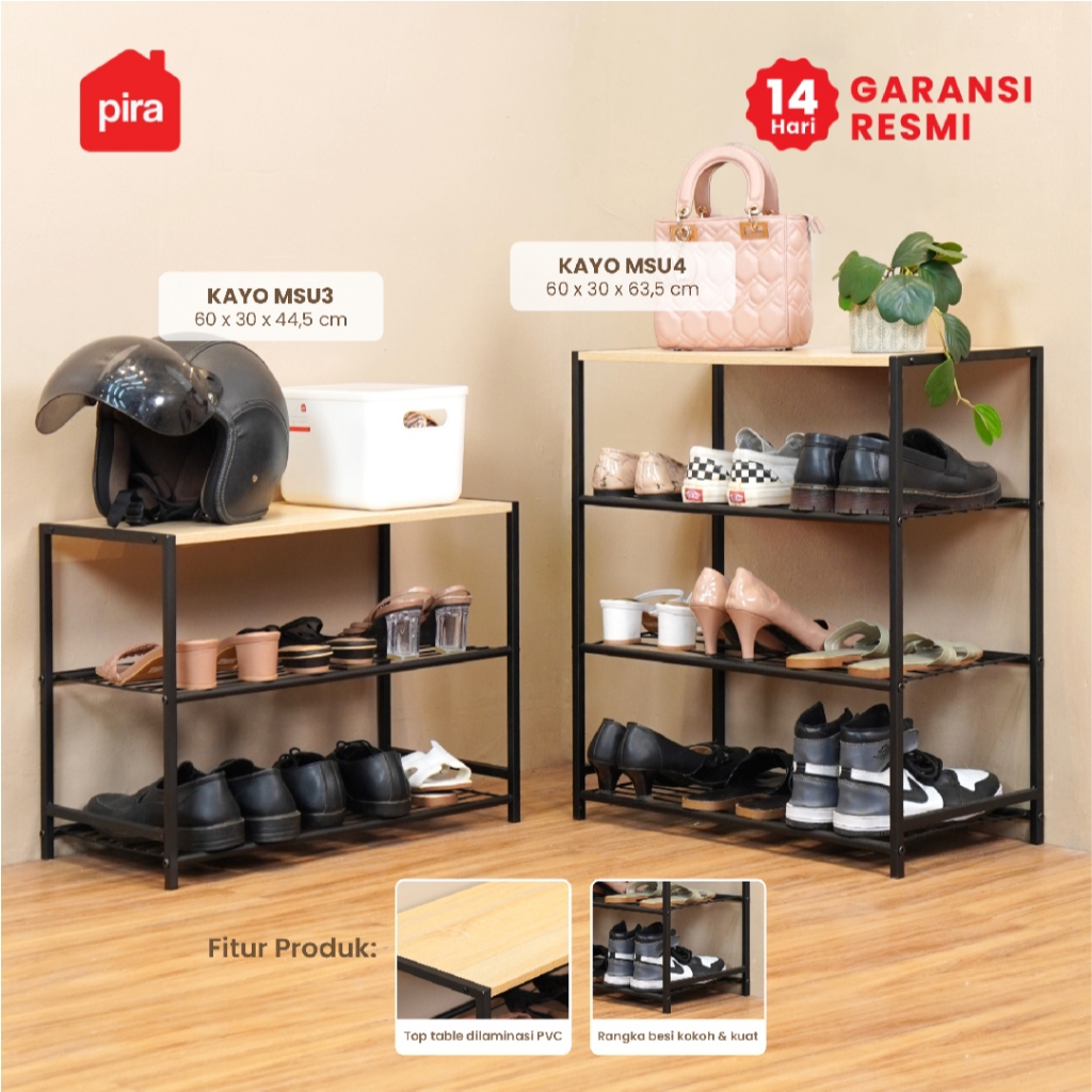 PIRA METROPOLIS -  KAYO MSU Rak Susun Besi / Rak Serbaguna / Rak Sepatu