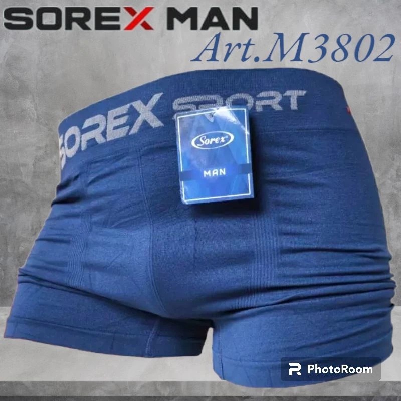 BOXER SOREX MAN 3802 & 3804 - Celana Dalam Pria Rajut Sorex - CD Cowok Boxer Rajut - CD Seamless Pri