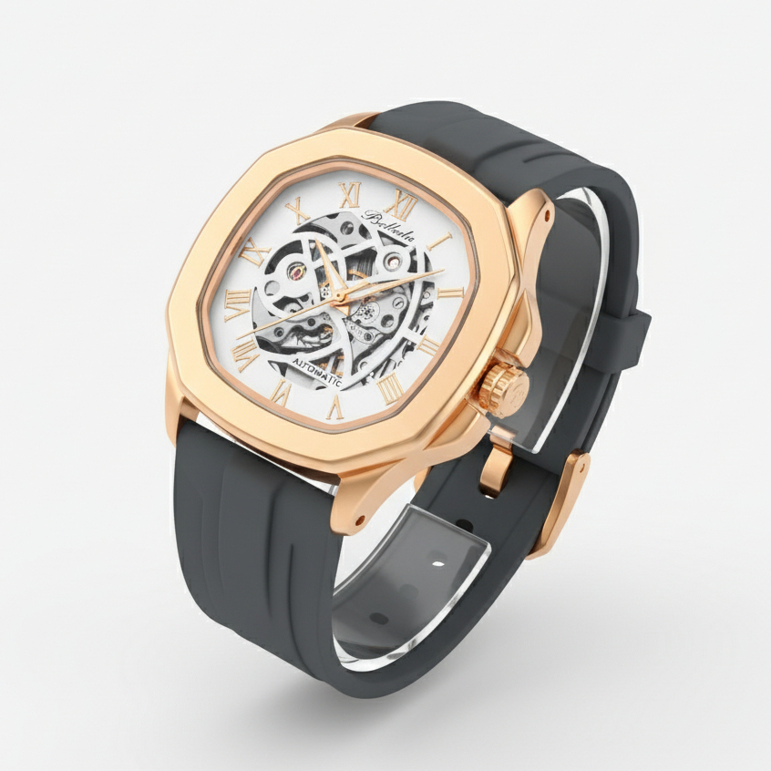 Jam Tangan Pria Belleda 9484 Automatic Sakelton Anti Air Original Luxury COD Bisnis Terlaris