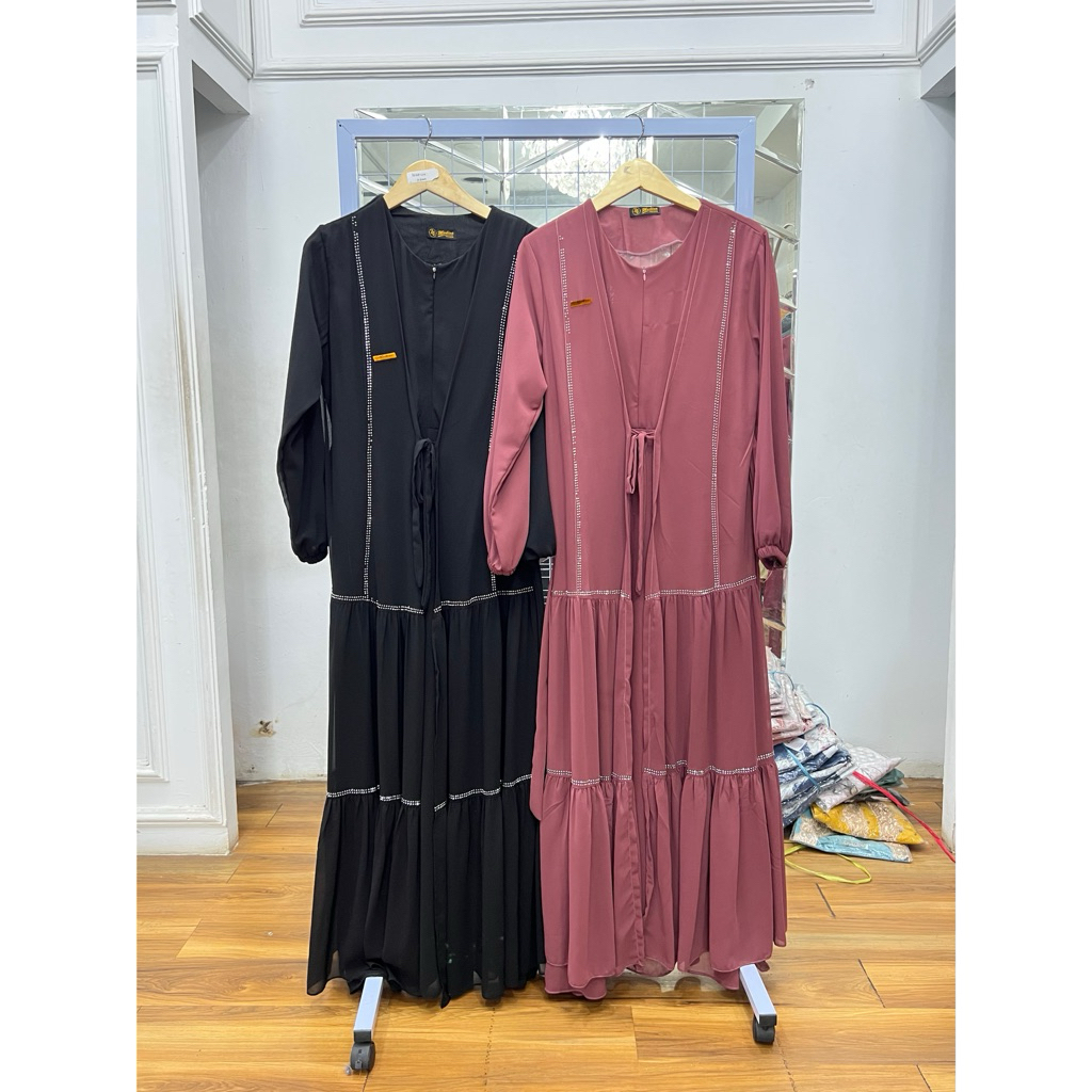 Abaya Gamis Ceruty Full Furing All Size Ori Arraffa Syari