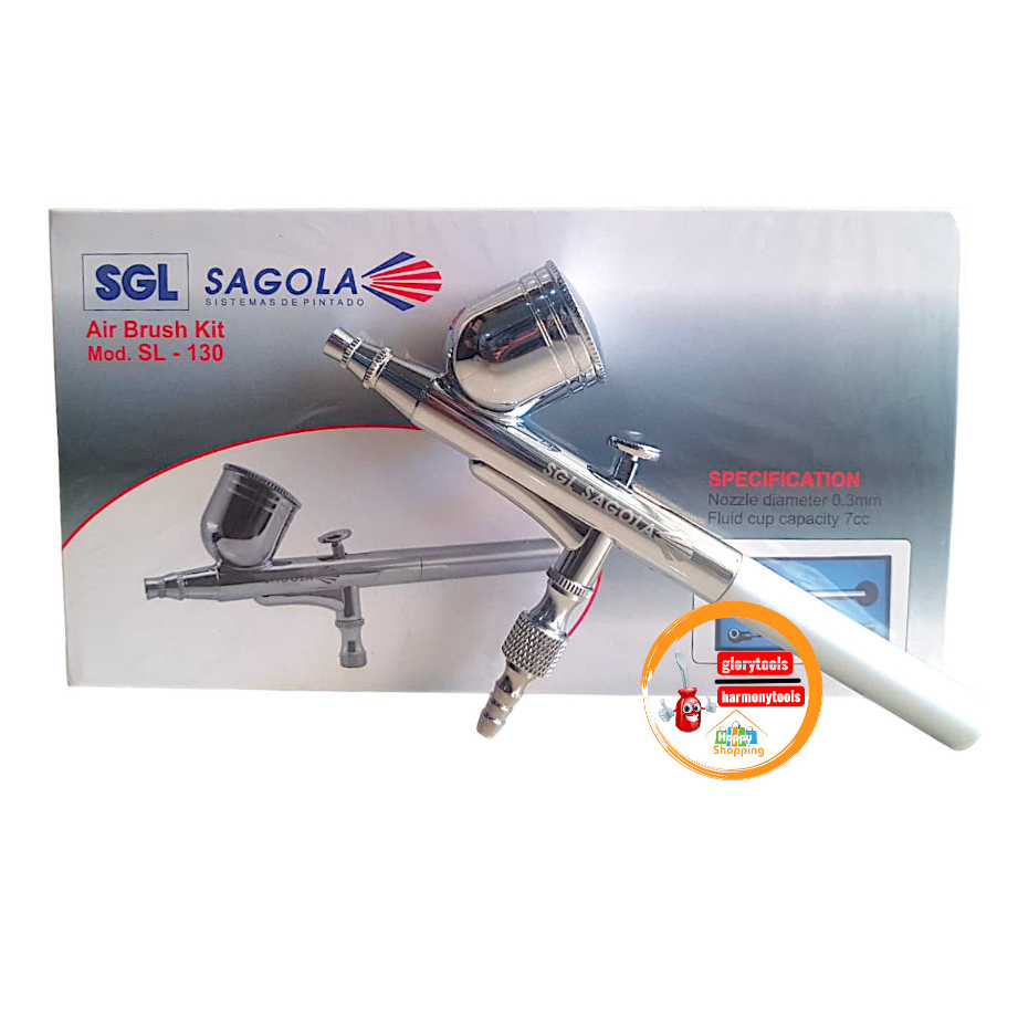 Semprotan Cat Kompresor Low Pressure SL 130 - Air Brush Kit SL 130 Sagola - Spray Gun Air Brush Pen 
