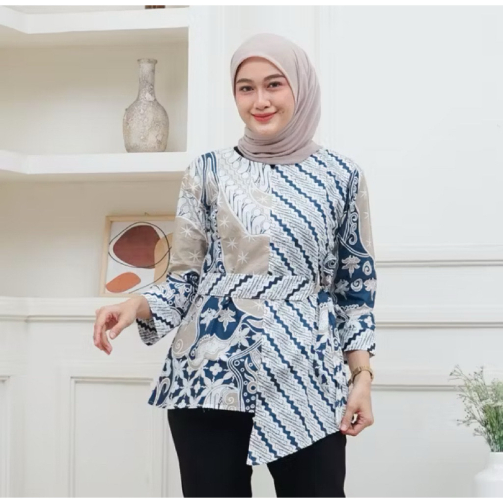 Atasan Batik wanita Baju Atasan Bloues Batik Wanita Batik Kerja Batik Modern