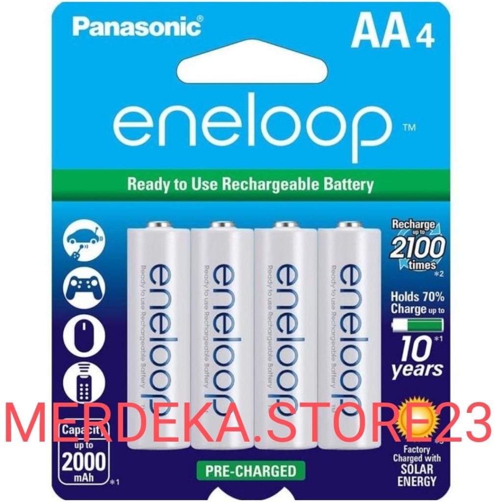 NEW Battery PANASONIC ENELOOP AA Rechargeable | Baterai PANASONIC ENELOOP A2 Recharge | Batre Cas is