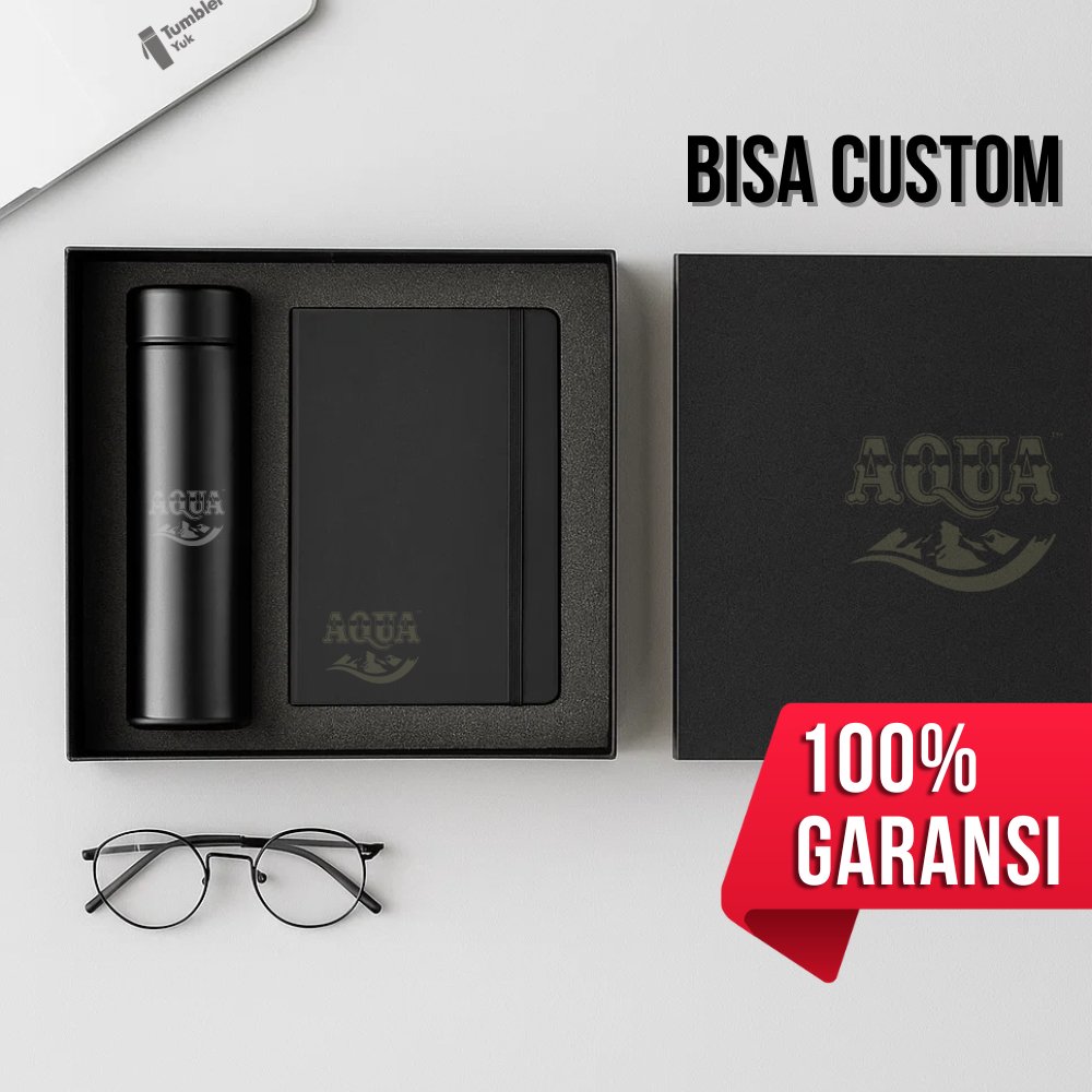 Gift Set Custom Grafir Tumbler Notebook A5 souvenir perusahaan corporate gift onboarding kit seminar