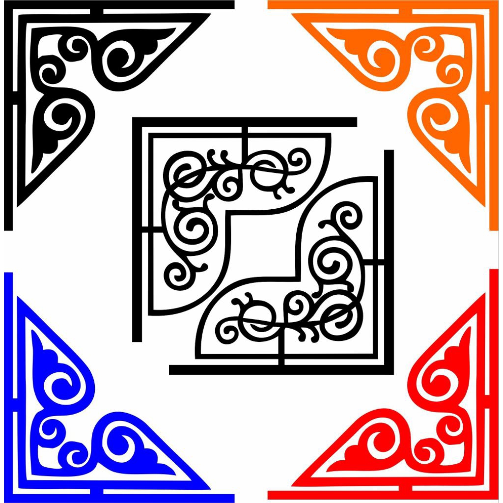 Ornamen ukiran spon eva sudut dekorasi karangan bunga