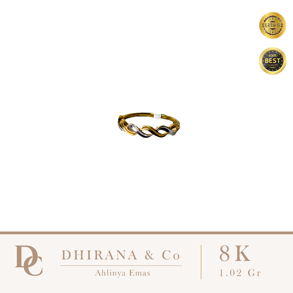 Cincin Emas Model Elegan Cantik 8K