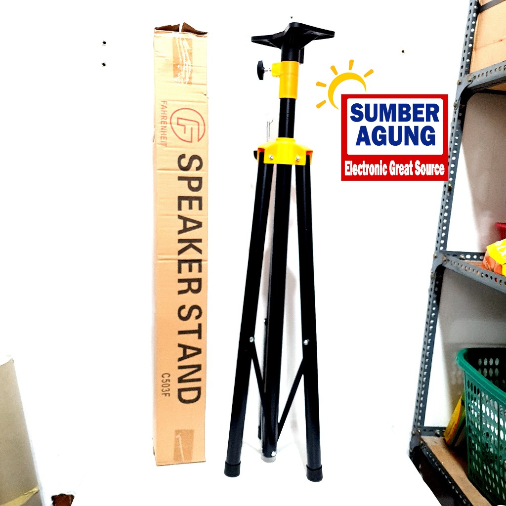 Stand Speaker PVC C503F FAHRENHEIT Speaker Tripod Stand Portable Tongkat Mic Pidato Menyanyi Karaoke