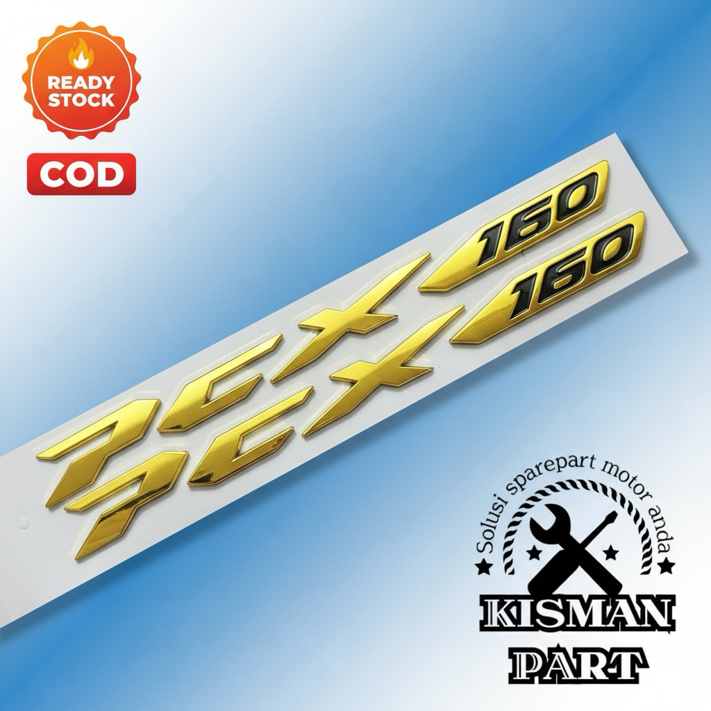 Emblem pcx 160 gold tebal sepasang