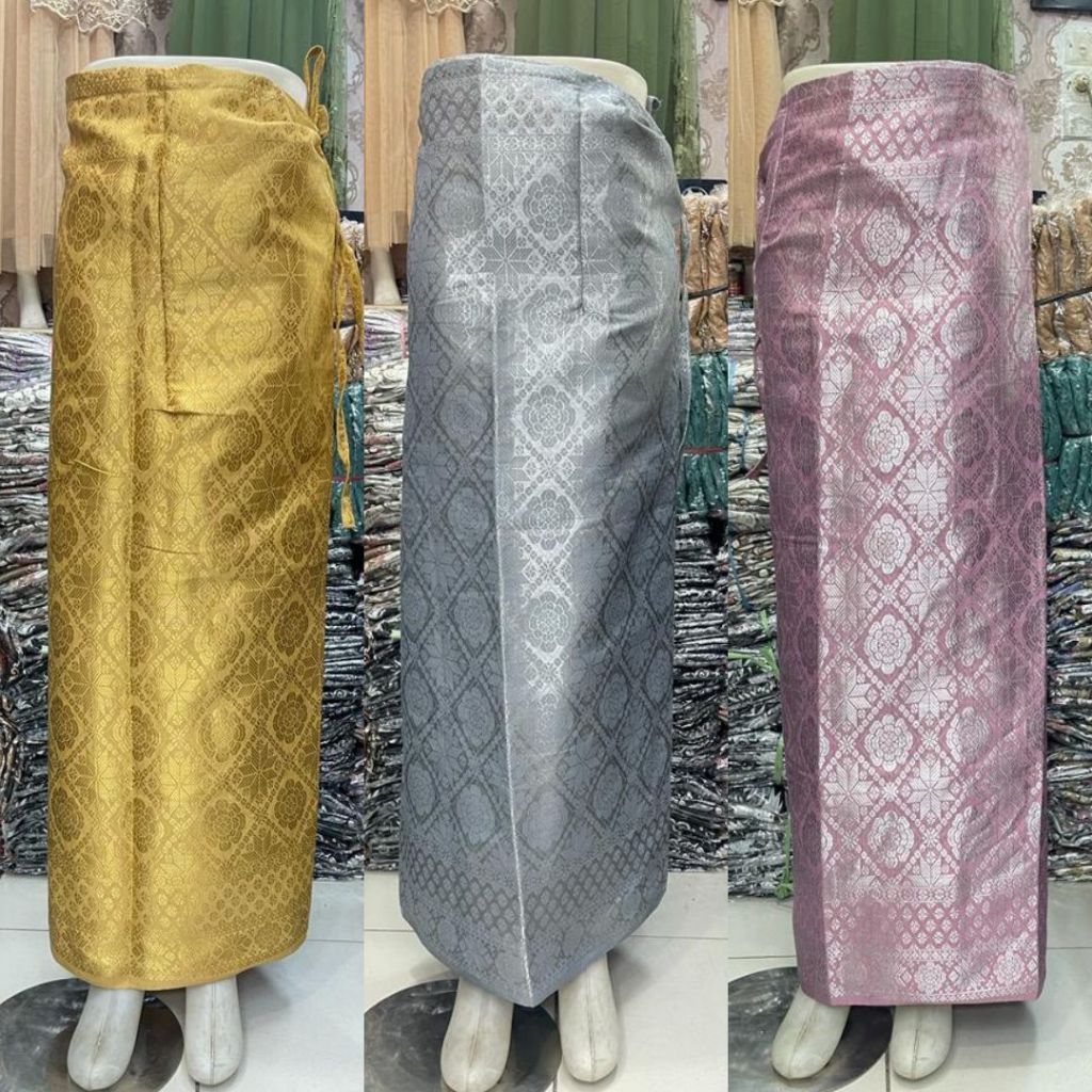 Kain Songket / Rok Songket Lilit Maroon Bawahan Kebaya
