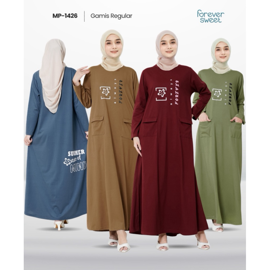 Dress Gamis Forever Sweet Panjang Regular Size Daster Gamis Panjang Premium Quality Forever Sweet Ga