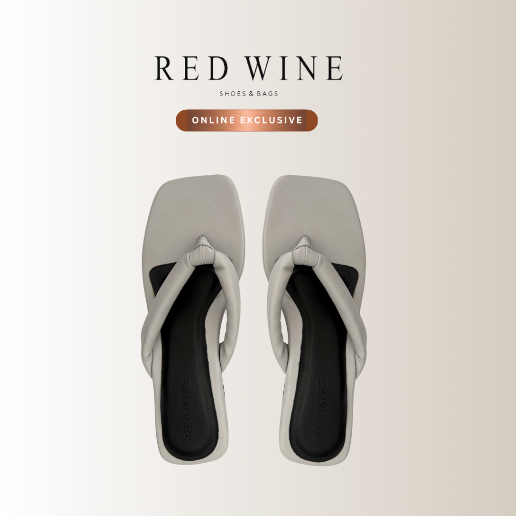 Red Wine HNR029  Aprilia Sandal Blok Heels wanita 3cm