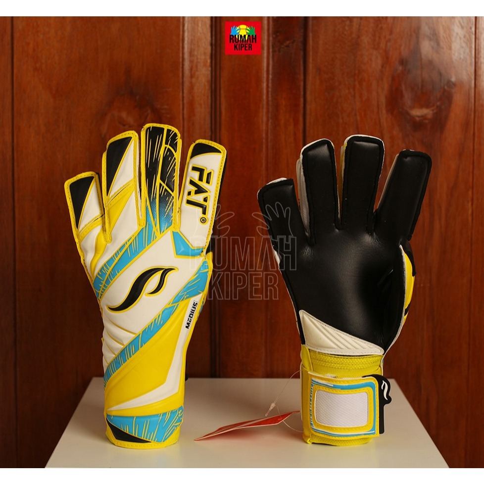 FAT VENOM MEDIUS VG4 CUT YELLOW BLACK (SKU : FAT4425) Sarung Tangan Kiper