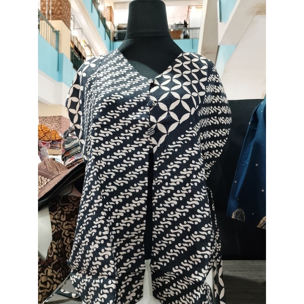vest Batik wanita kekinian - rompi Batik wanita batik Cap asli Bahan Dobby