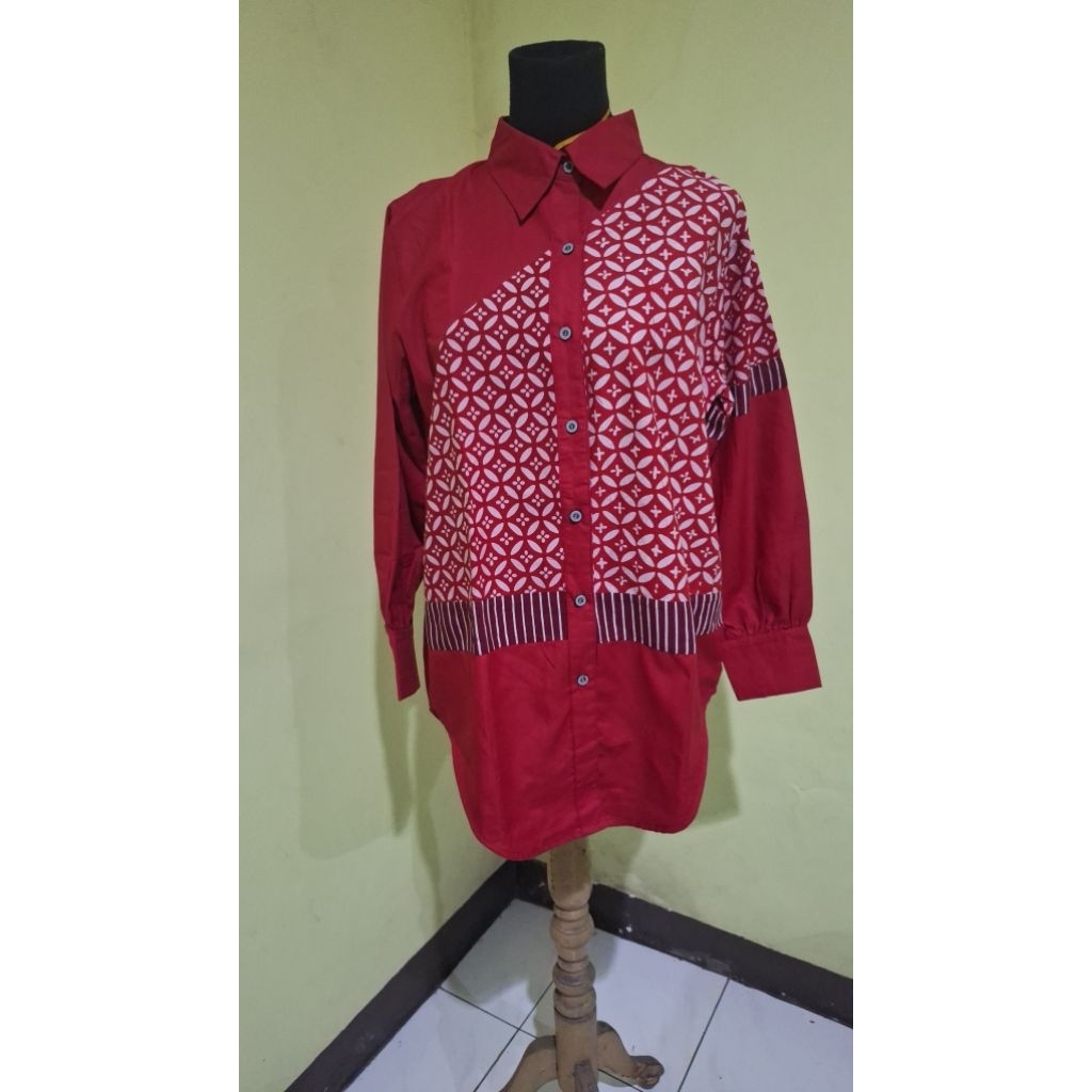 batik saiara indonesia, kombinasi polos preloved