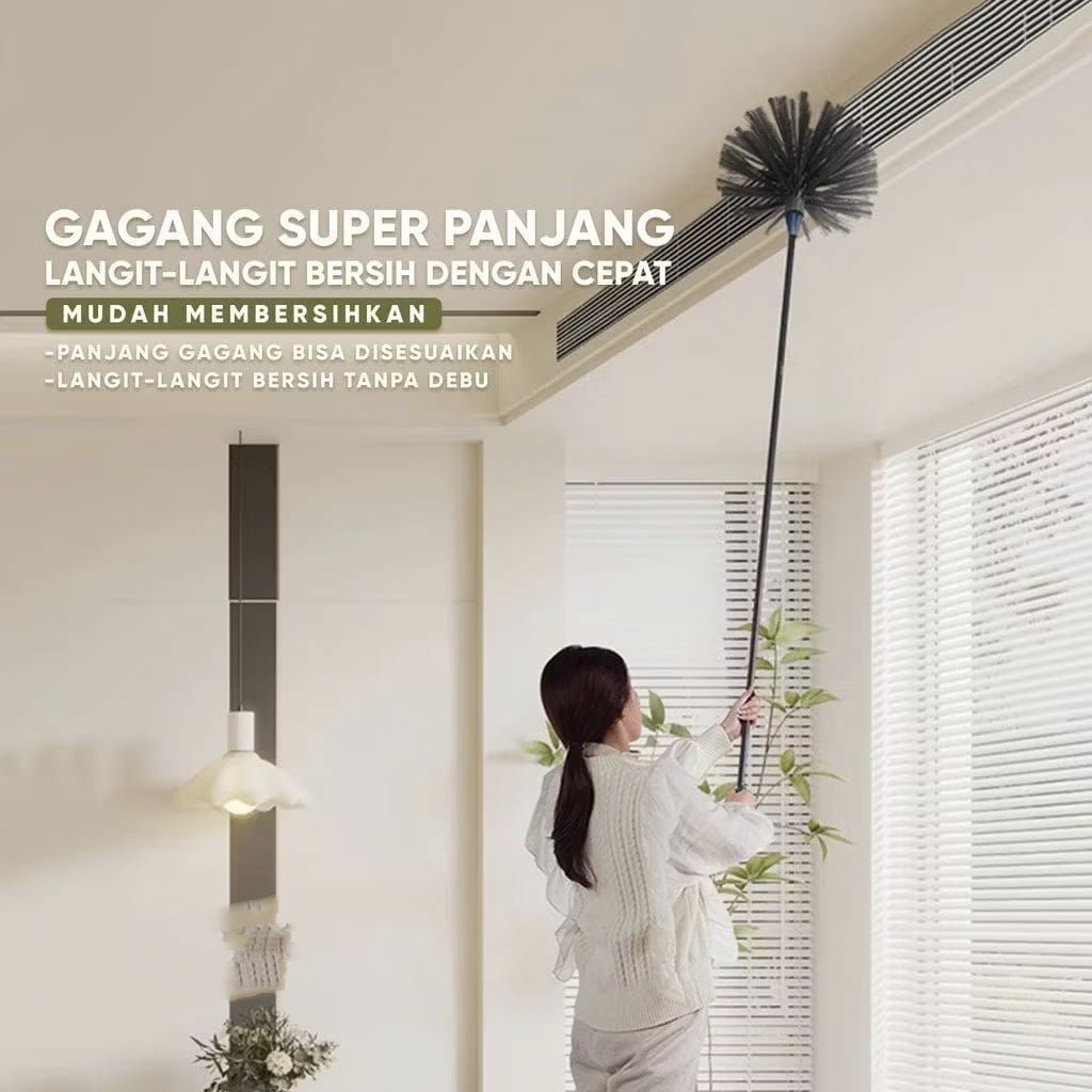 M1 SAPU ATAP PLAFON GAGANG PANJANG PEMBERSIH DEBU SERANGGA LANGIT LANGIT SIKAT ATAP