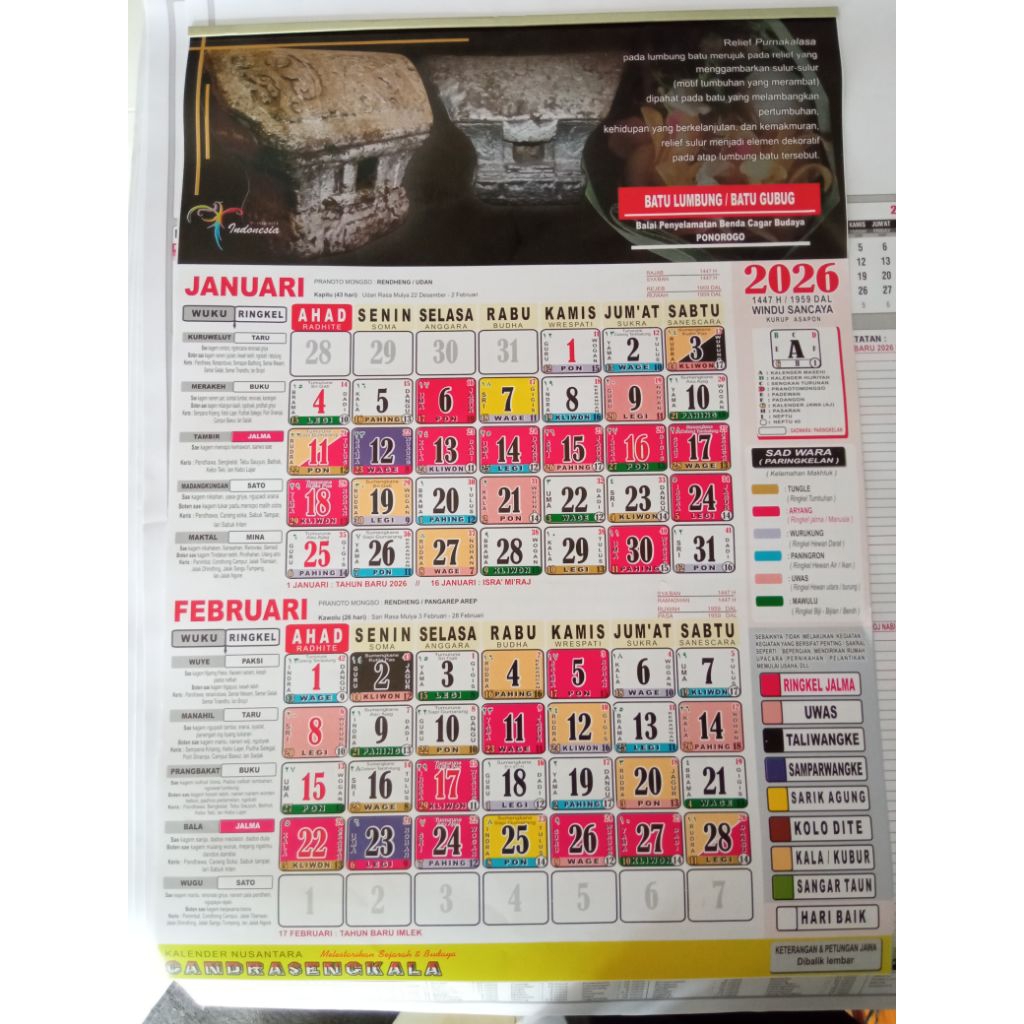 kalender jawa nusantara Candrasengkala 2026