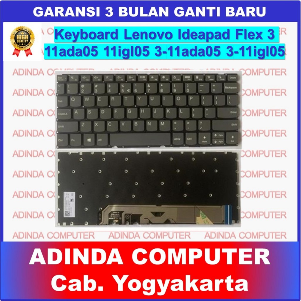 Keyboard Lenovo Ideapad Flex 3 11ADA05 11IGL05 3-11ADA05 3-11IGL05 82B2 Delete