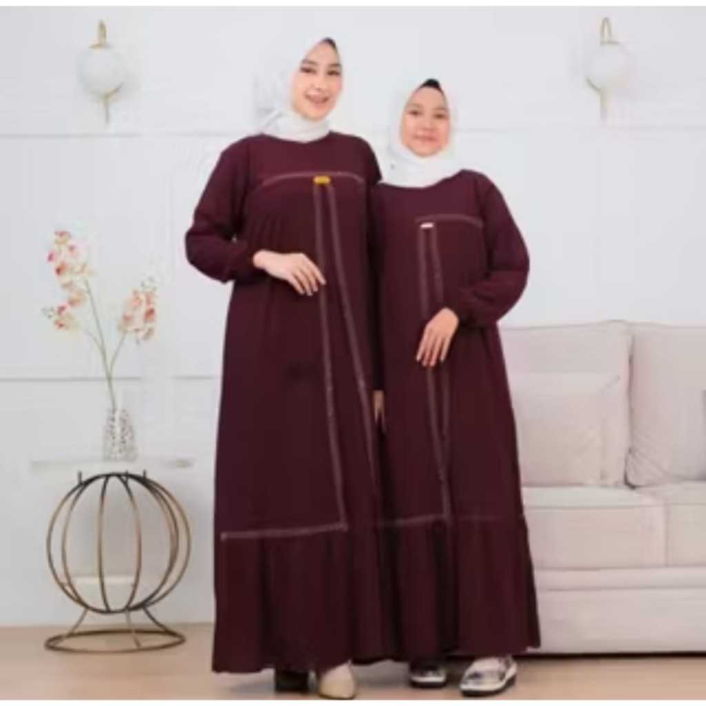 Gamis Ibu & Anak Perempuan Fateena Dress Ceruti Swarovsky