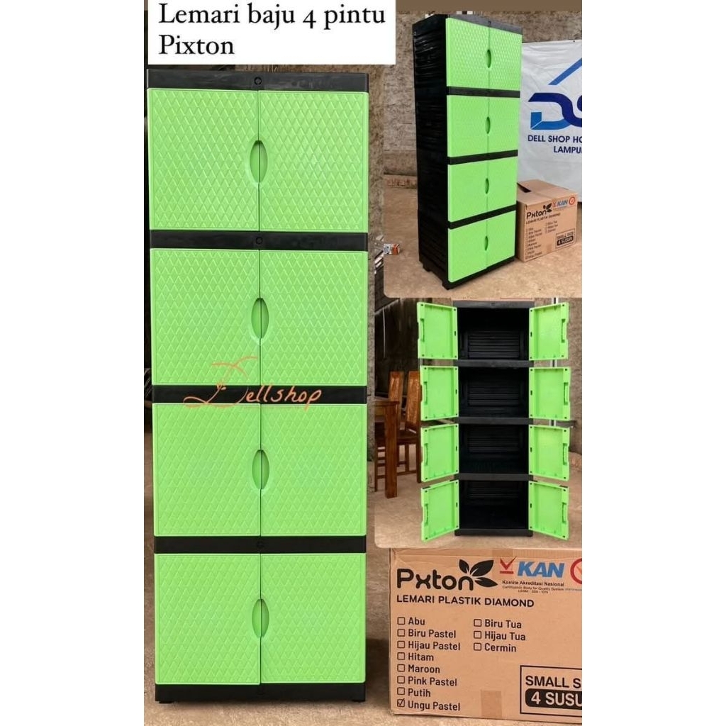 Lemari Plastik Pxton Diamond Susun 4 Bahan Plastik Tebal / Lemari Serbaguna 4 Susun Bahan Plastik