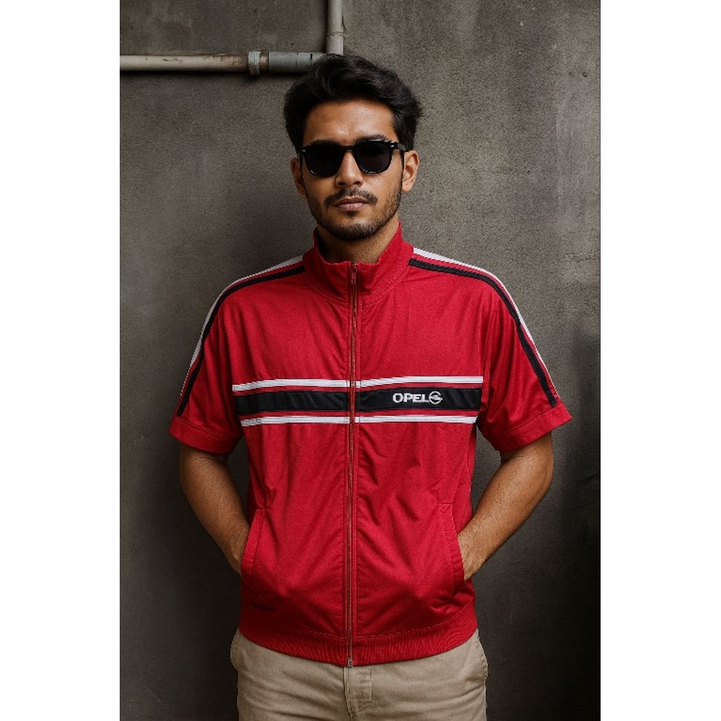 (VTG seperti baru) Jacket Tracktop Lengan pendek OP*L FC aDM 01 size M fit L (P71 x L56)