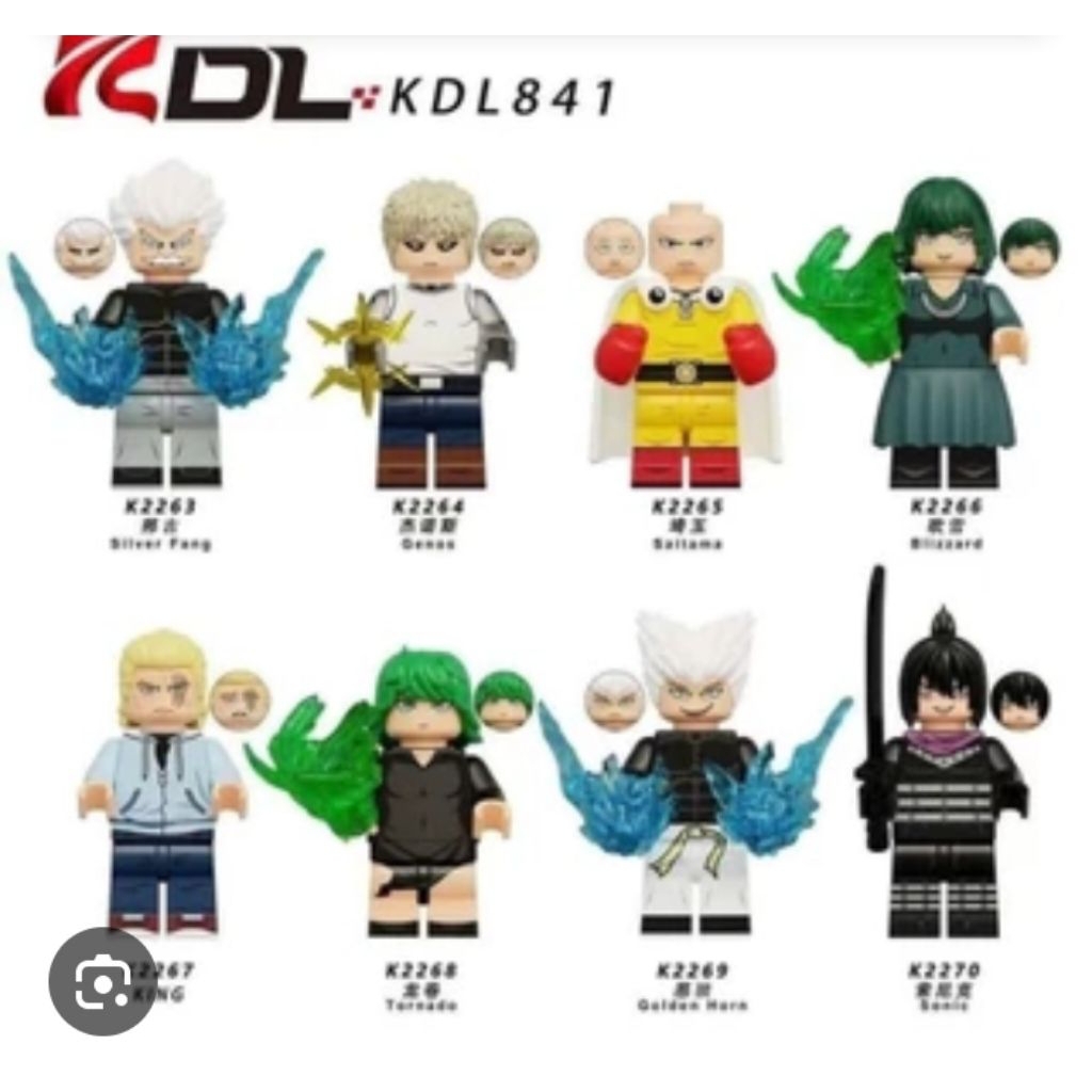 brick figure one punch man tornado, silver fang. king sonic, cyborg