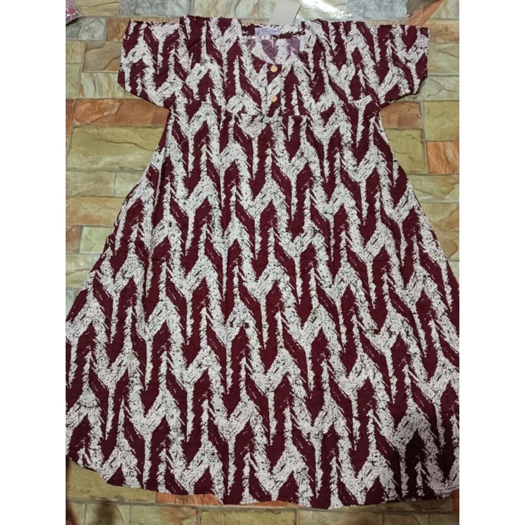 daster payung sutera ungu