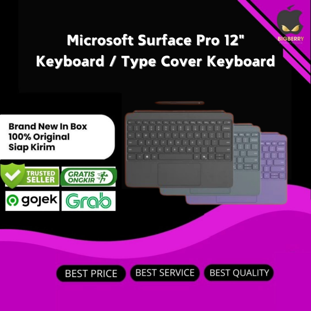 Microsoft Surface Pro 12 Inch Keyboard / Type Cover Keyboard With Slim Pen