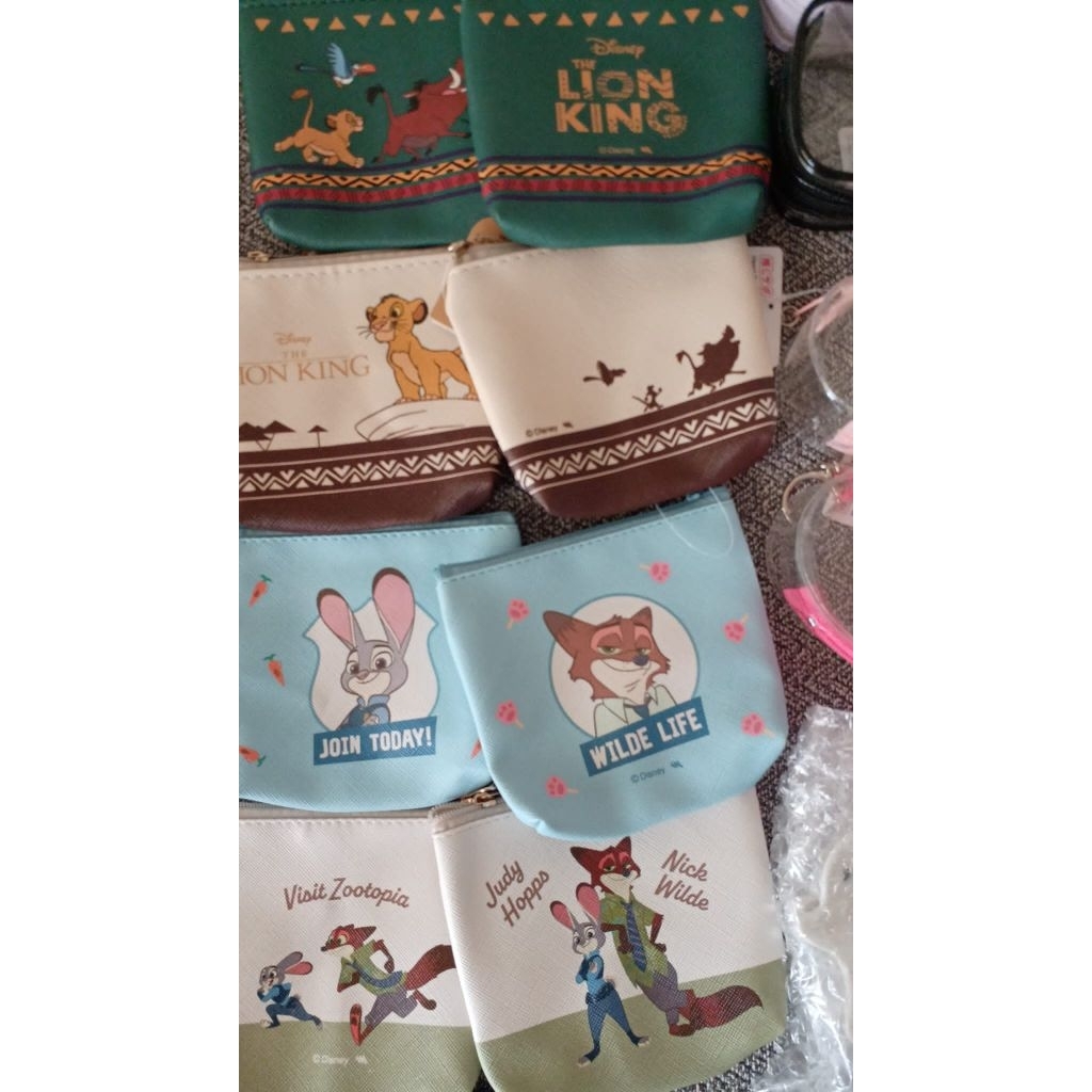 disney edition pouch coin dompet zootopia lion king origknal japan