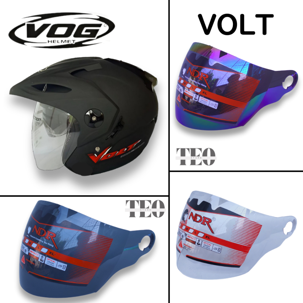 kaca Visor helm helmet VOG VOLT NDR ClearView – Kaca Helm NDR Anti-Silau dan Jernih Vog