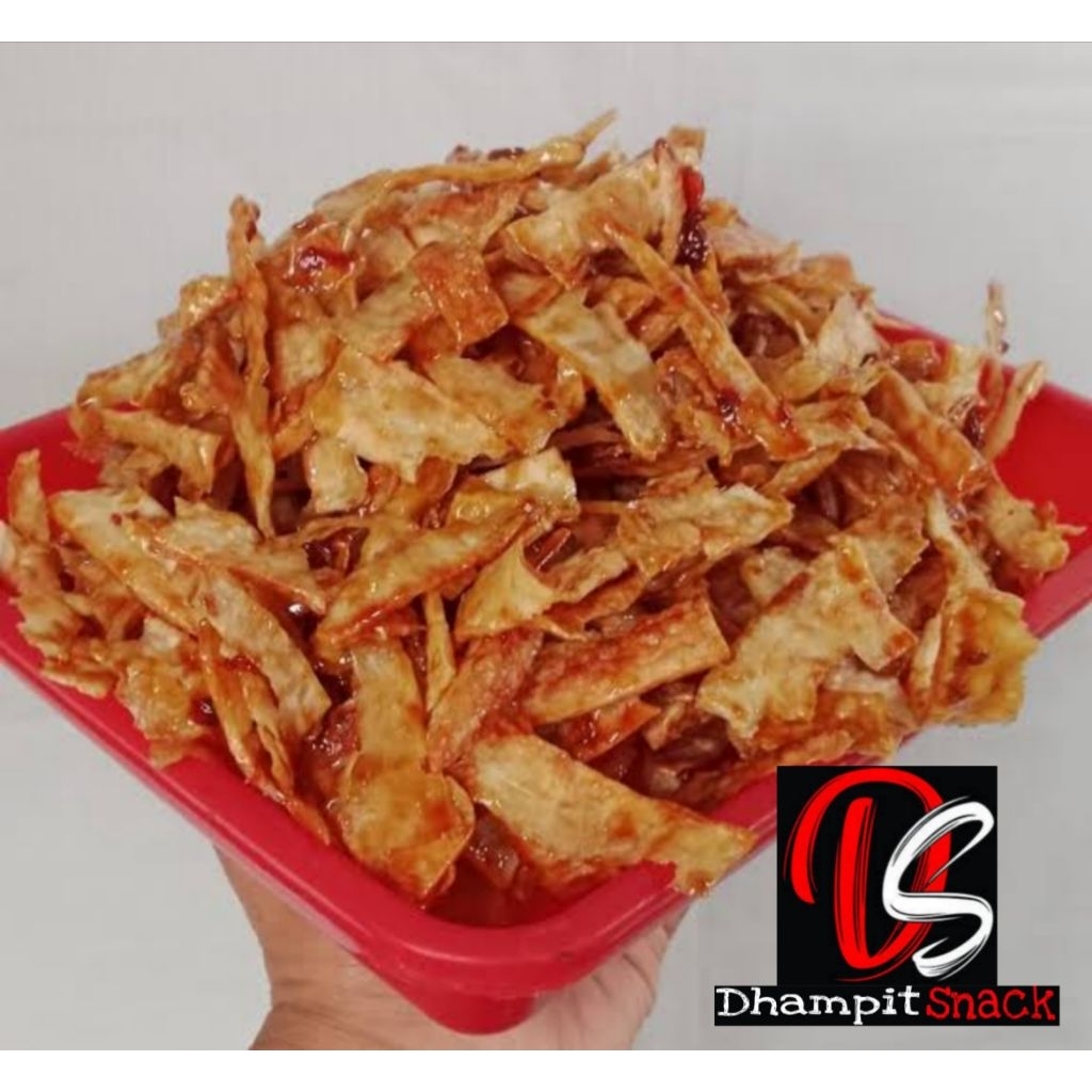 1kg Kripik Manggleng singkong pedes manis/balung kethek/luncis pedas manis/Kripik singkong