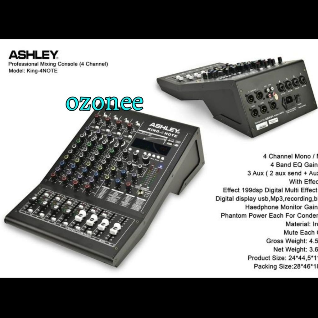 mixer Audio Ashley King 4 Note King4Note 4 Channel Original
