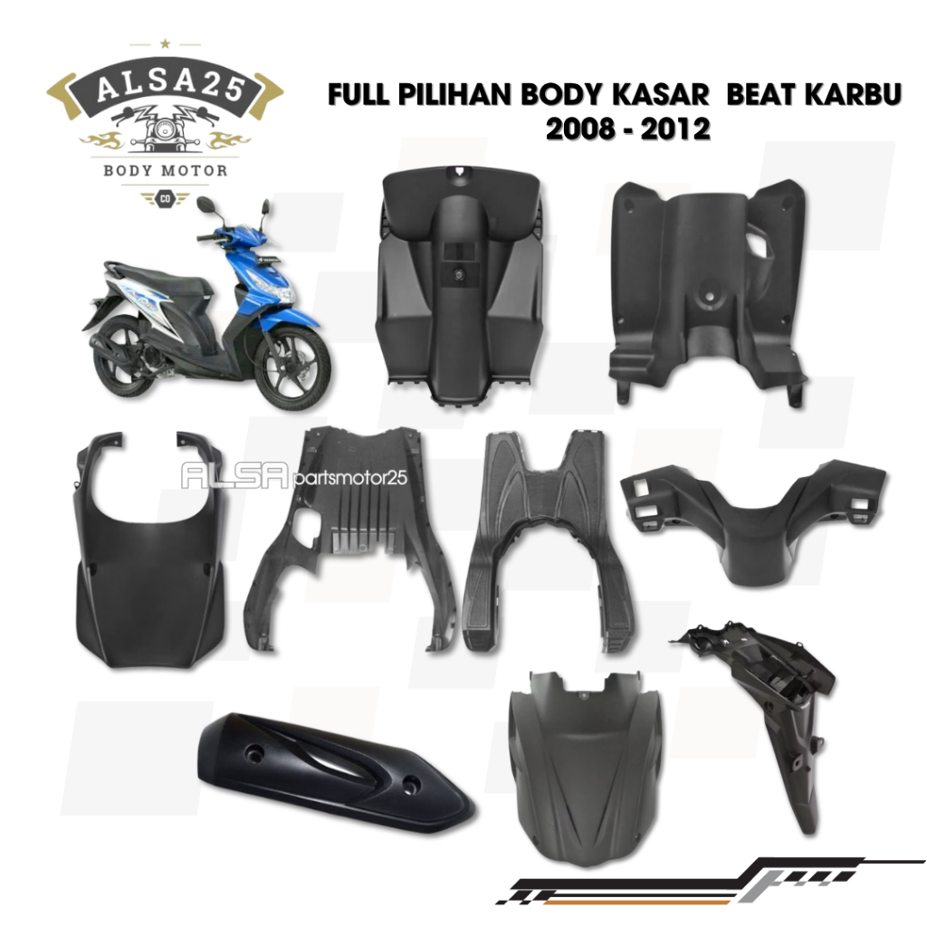 Full Set Body Kasar Beat Karbu 2008 2009 2010 2011 2012 / Cover Body Motor Beat Karbu / Sparepart Bo