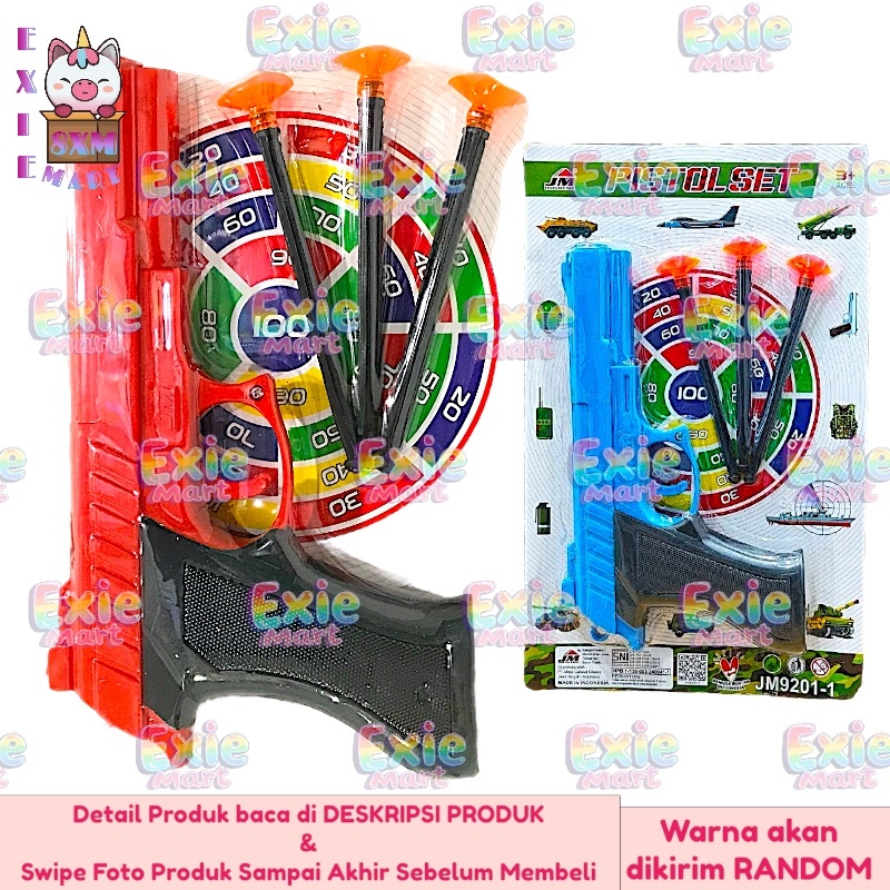 MAINAN ANAK PISTOL PELURU KARET + TARGET - TEMBAKAN PELURU BUSA + BOLA + BORGOL SET [88-300F]