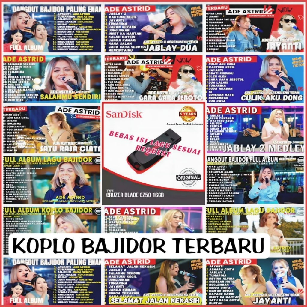 USB MOBIL LAGU POP SUNDA - USB FLASHDISK BUAT DI MOBIL - MP3 LAGU POP SUNDA - USB LAGU KOPLO BAJIDOR