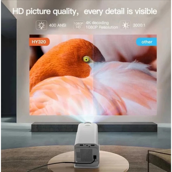 SMONN320 Proyektor Pintar Android Full HD 1080P LCD Proyektor Home Theater 4K Proyektor Mini Terbaik