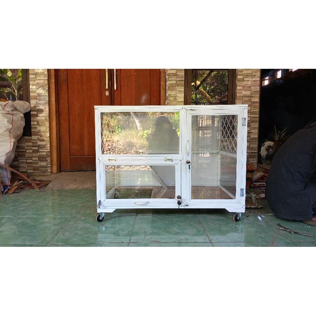 kandang kucing alumunium expanda ukuran P90 L60 T60