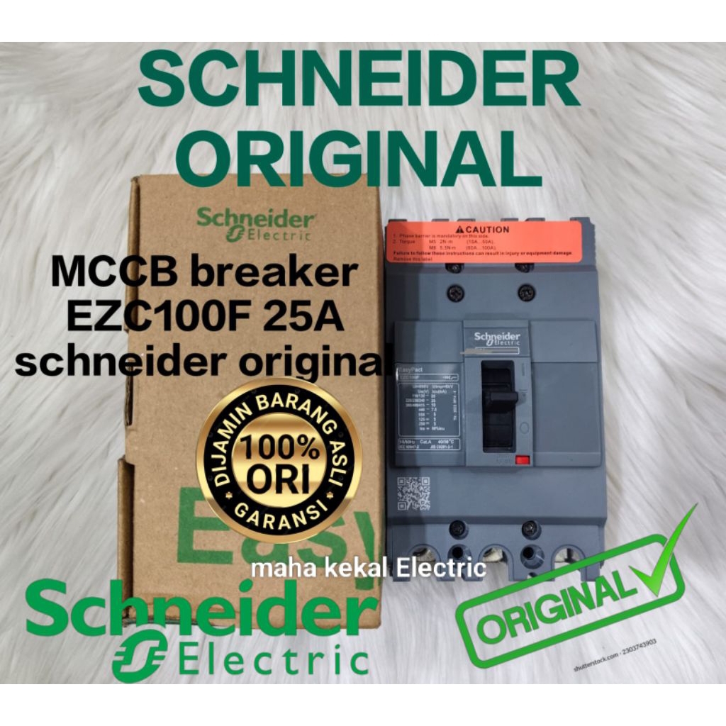 mccb breaker Schneider 25a ezc100f3025 3phase original mccb 25a breaker 25a nfb 25a mccb breaker Sch