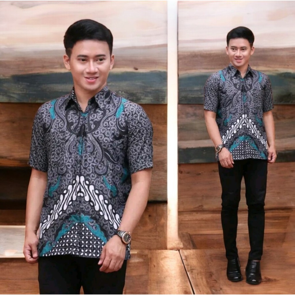 (Macam-Macam Kemeja Batik Lengan Pendek) Kemeja Batik Pria Lengan Pendek - Baju Batik Pria Lengan Pe