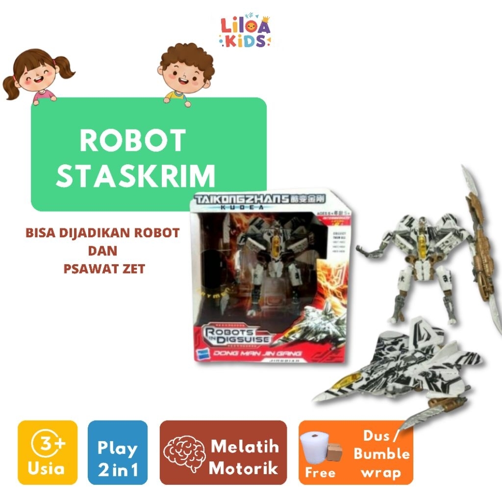 ROBOT PESAWAT ZET | ROBOT MAINAN ANAK | MAINAN ROBOT BISA TRANSFORMASI JADI PESAWAT ZET