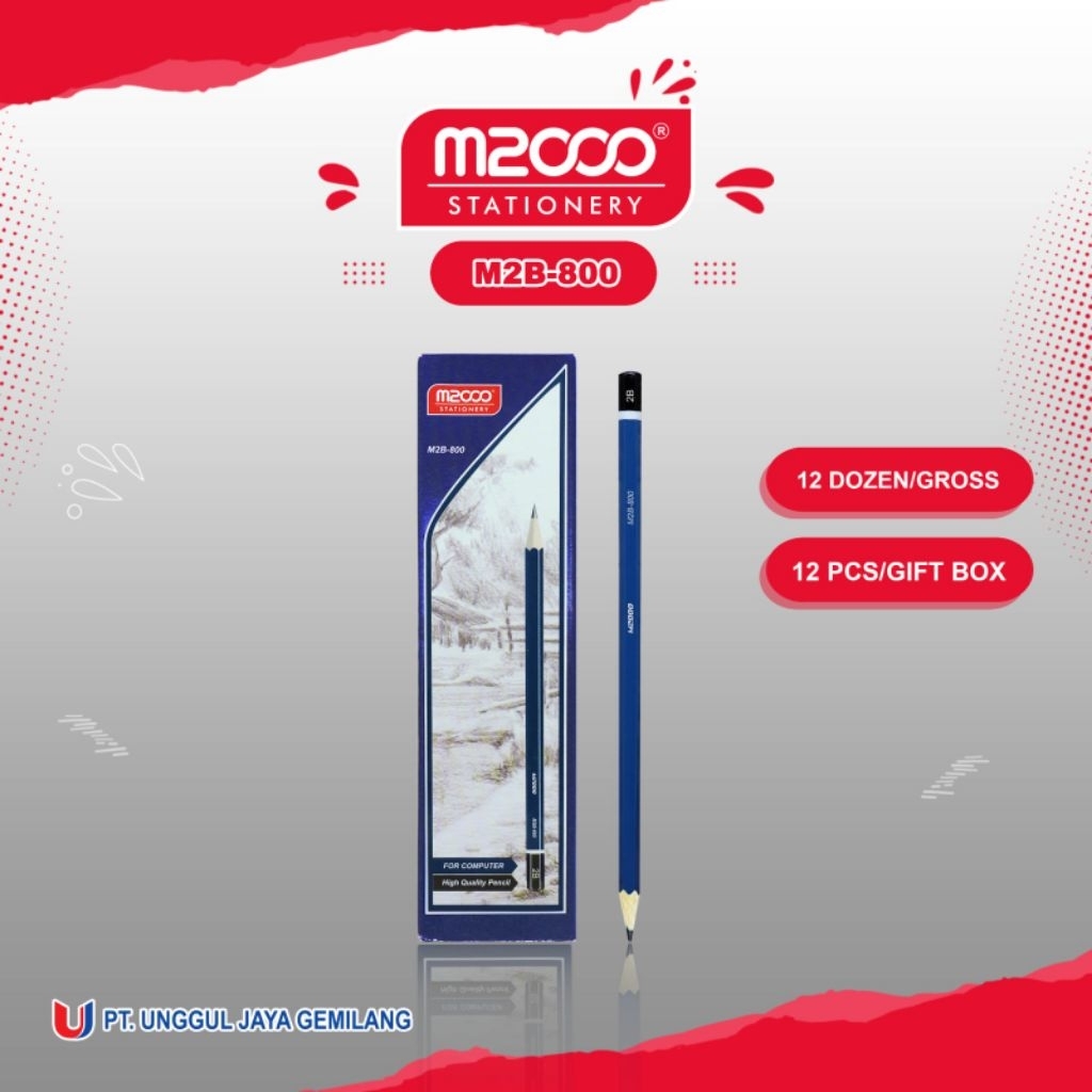 Pensil 2B M2000 Biru / Pensil M2000 M2B 800