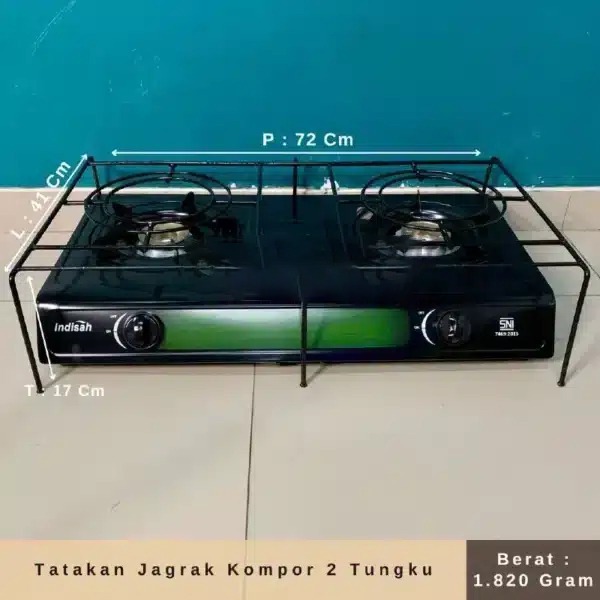 Tatakan Jagrak Kompor 2 Tungku Besi Tebal