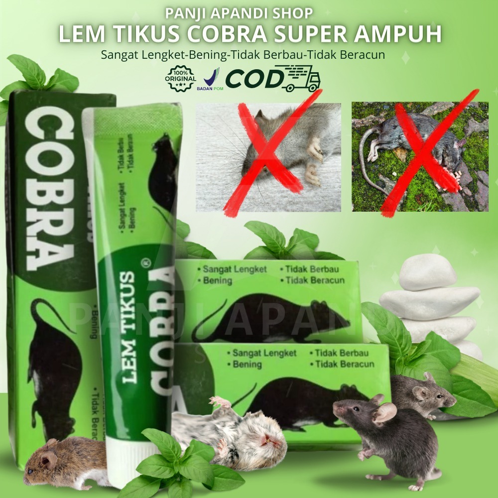 Lem Tikus Cobra Super 40g, Perekat Anti Tikus Paling Kuat dan Efektif untuk Basmi Hama Seketika